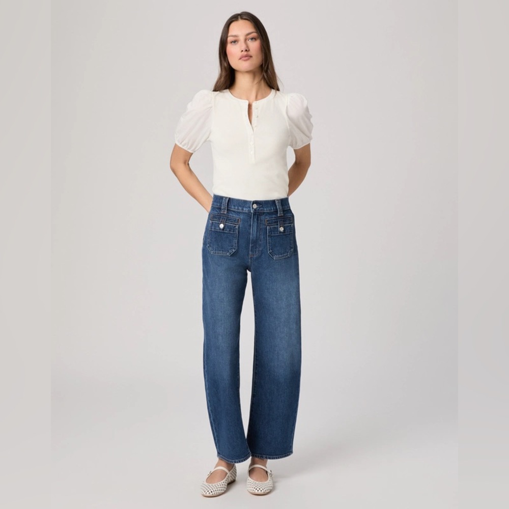 PAIGE Arellia Ankle Barrel Leg Jeans size 28 - Picture 2 of 11